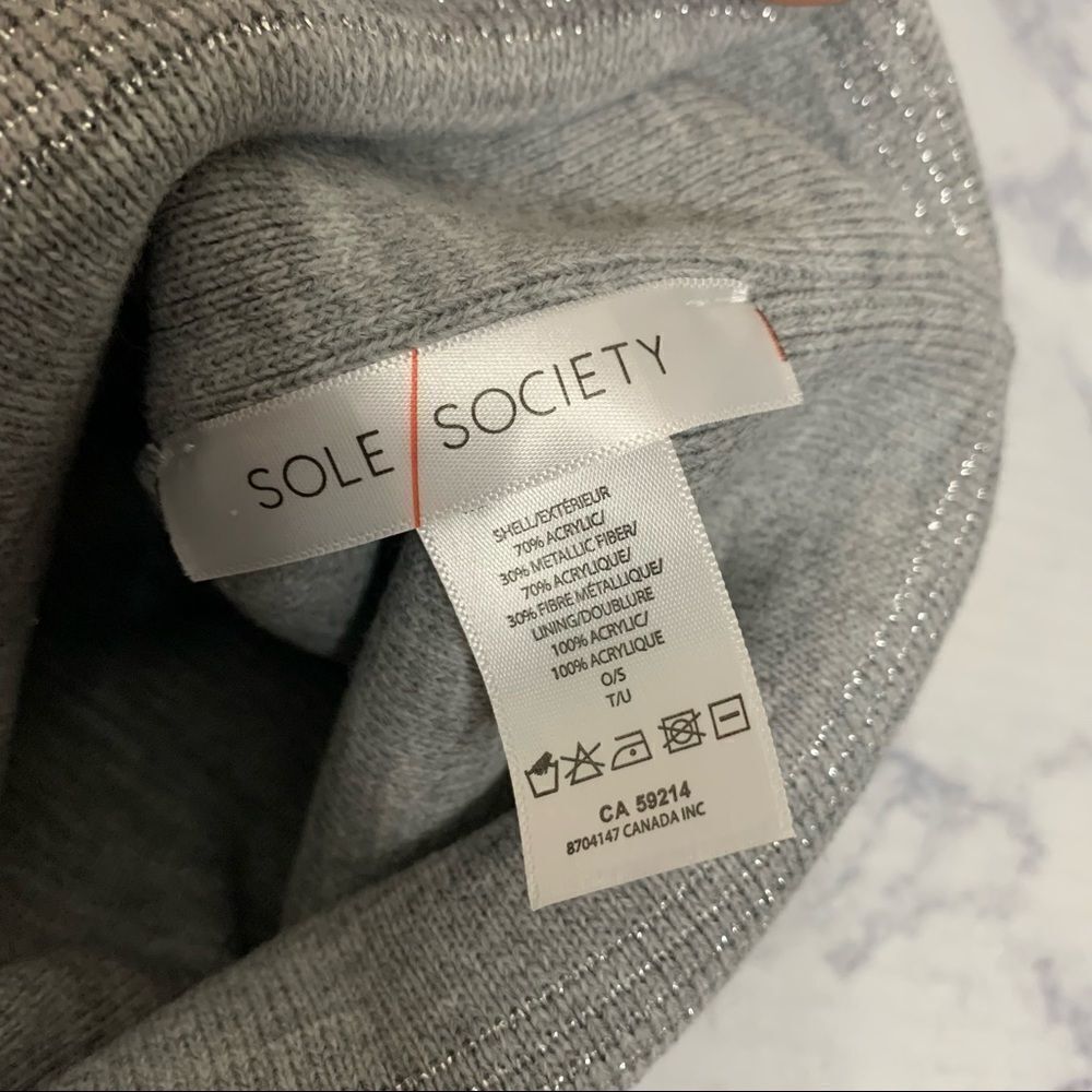 ‎Sole society beanie gray silver - Picture 3 of 3